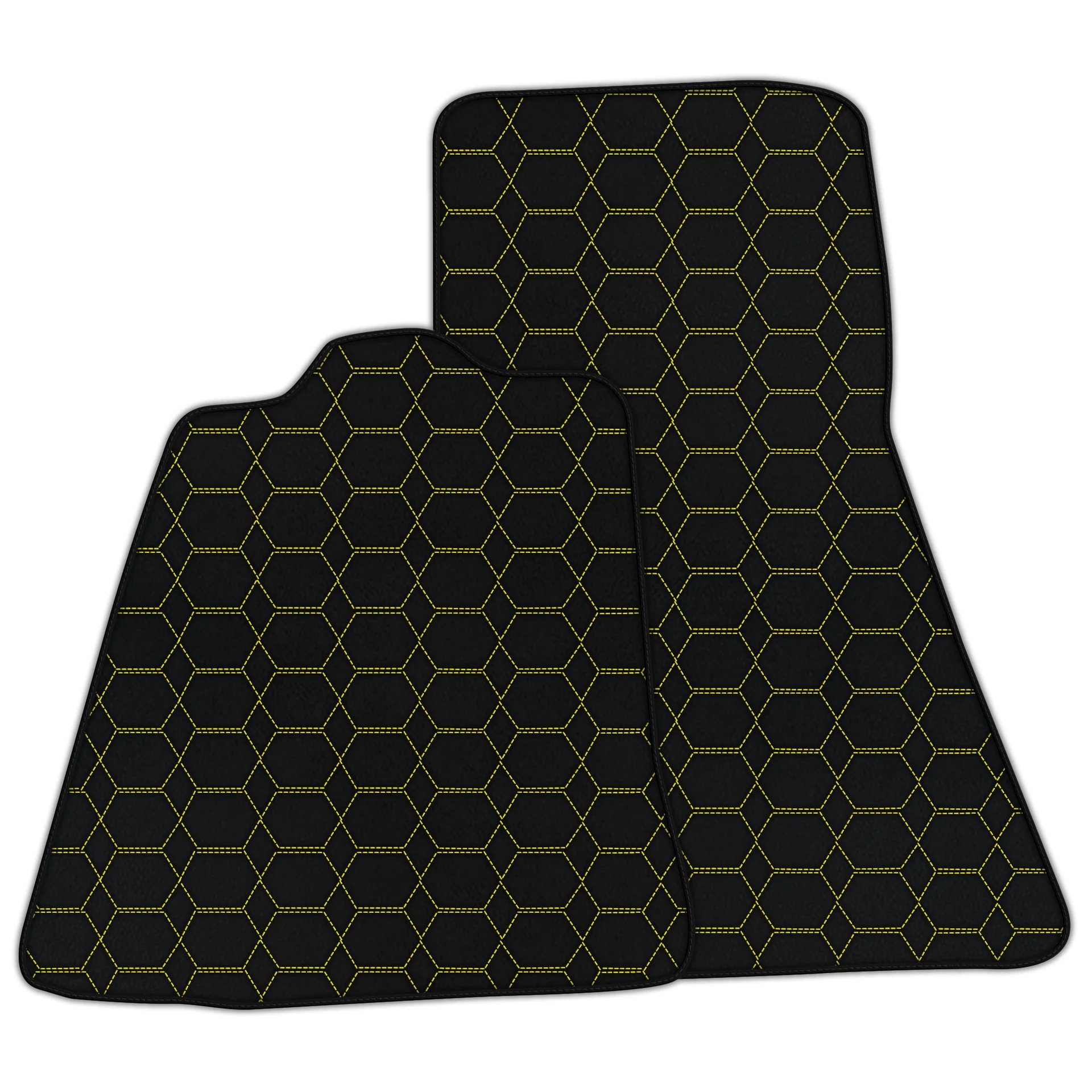 Customizable leather floor mats with hexagon pattern for McLaren 650S