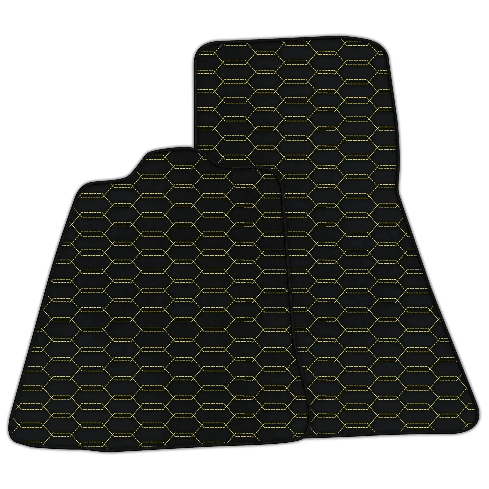 McLaren 650S floor mats, custom fit, premium quality with precise fitment, featuring a stylish hexagonal design.