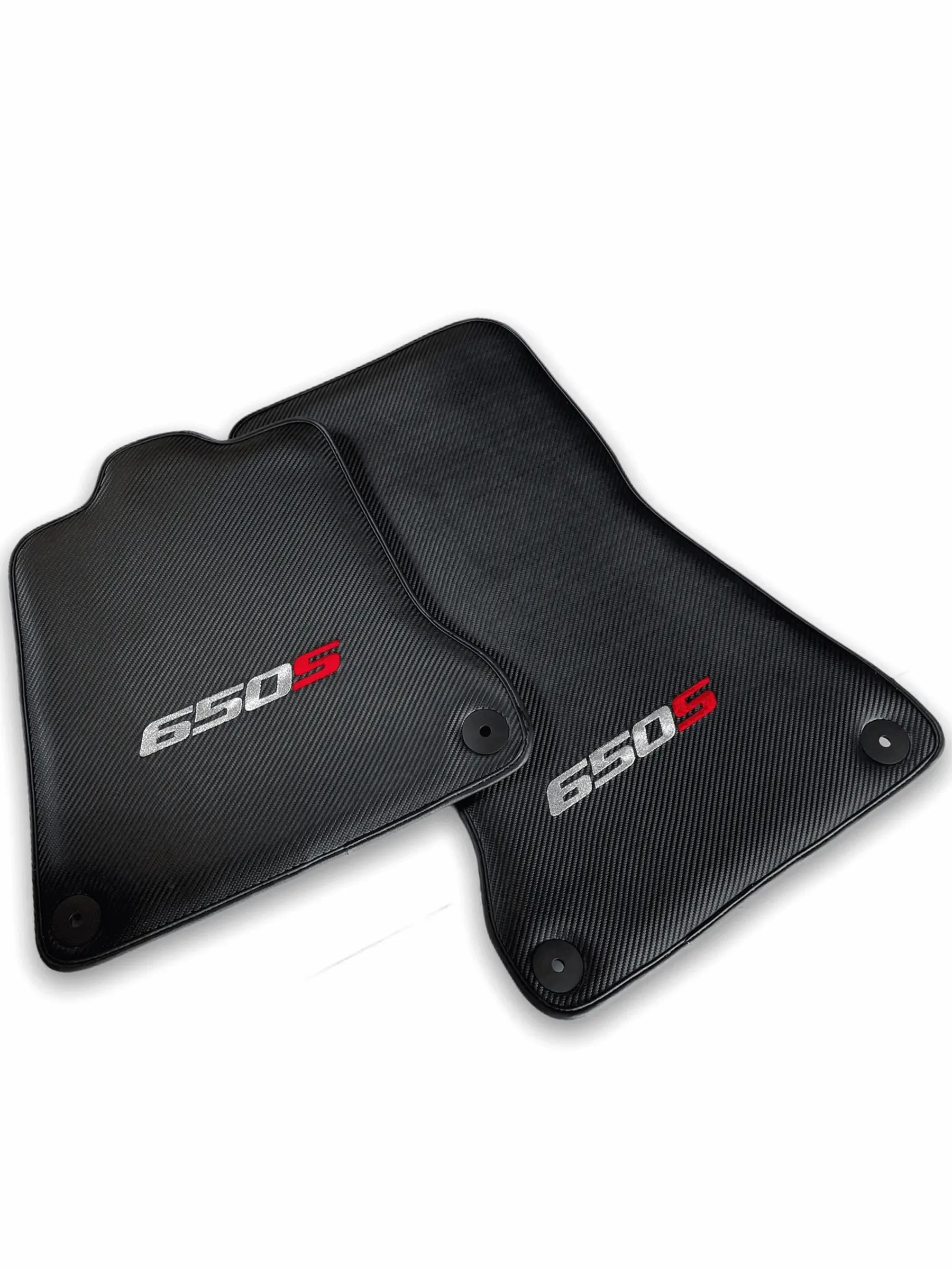 McLaren 650S custom fit floor mats, premium quality with precise fitment, designed for optimal protection and style.