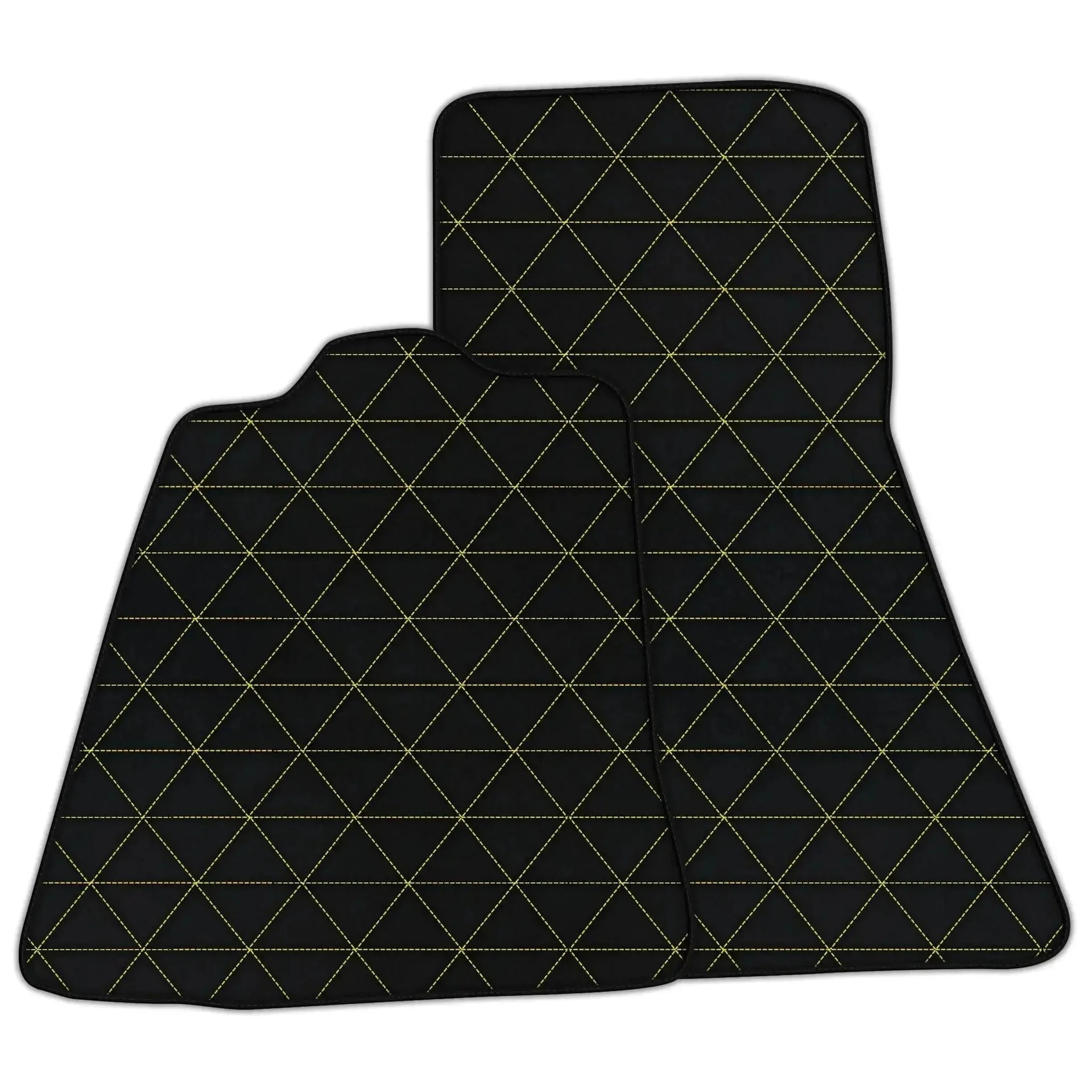 Customizable leather floor mats for McLaren 720S with triangle pattern