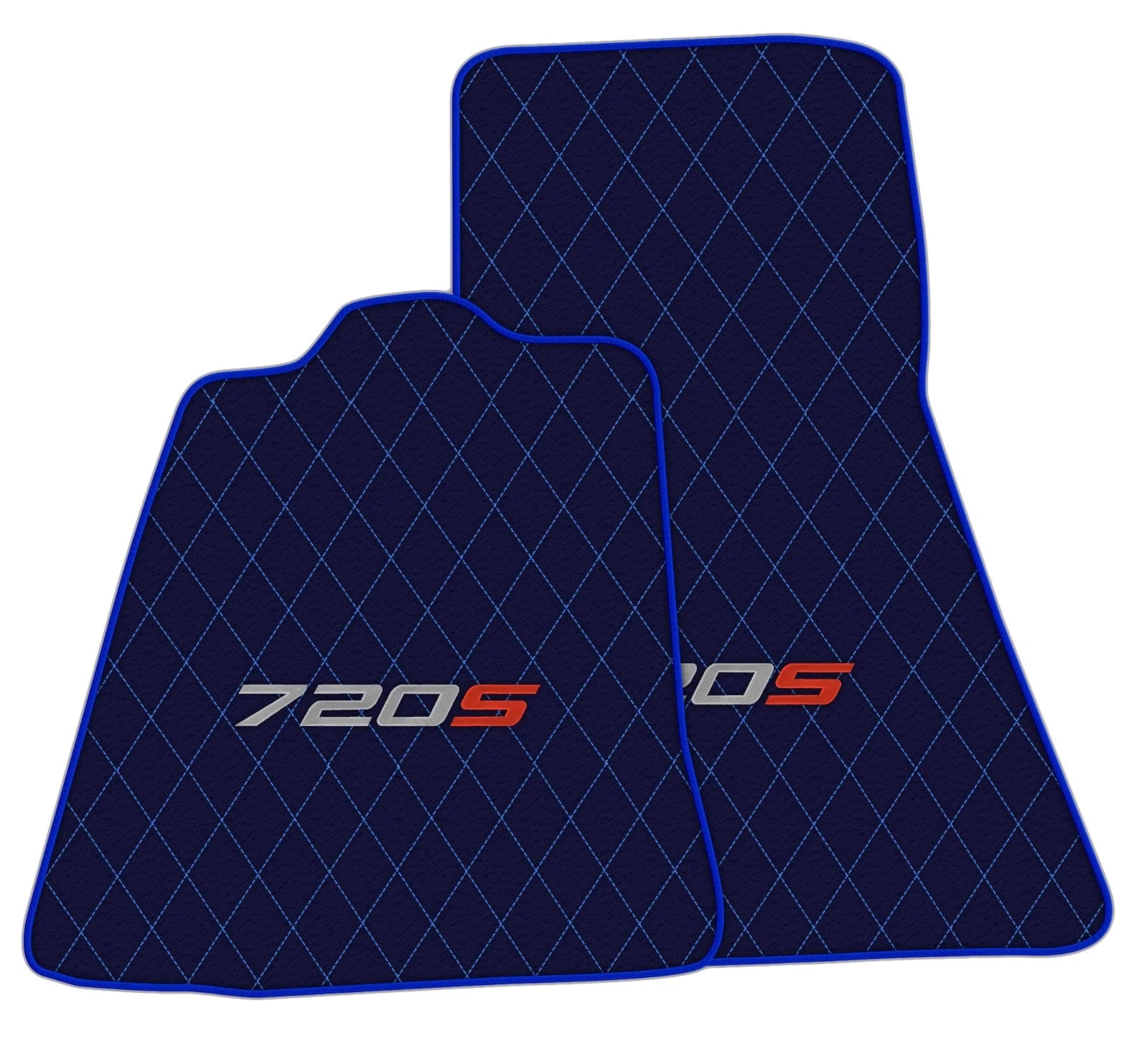 Custom fit McLaren 720S floor mats in premium quality material with precise fitment and stylish diamond pattern design.
